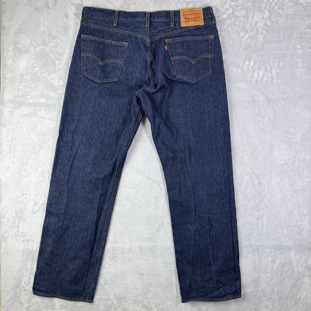 Levis 501 Jeans Dark Wash Mens 38x33(actually 36x30) 100% Cotton Button Fly